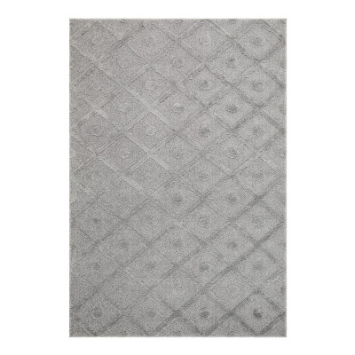 Läs mer om Doria Circle grå - maskinvävd matta
