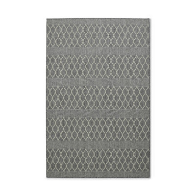 Läs mer om Madrid Bell grå/vit - matta med gummibaksida