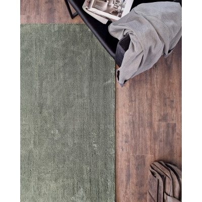 Läs mer om Soft smaragdgrön - maskinvävd matta