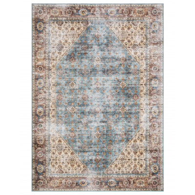 Läs mer om Tarfaya Oriental turkos - maskinvävd matta