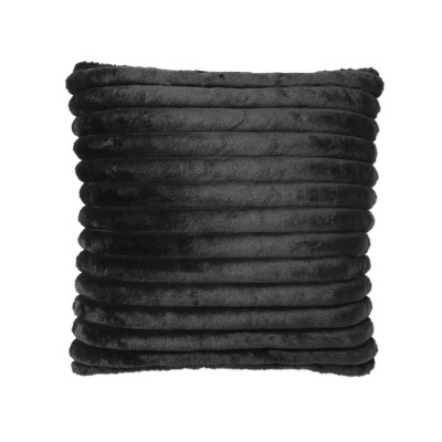 Läs mer om Stripy svart - kudde i konstmaterial