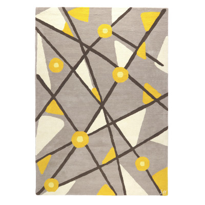 Läs mer om Geometry grey - handtuftad matta