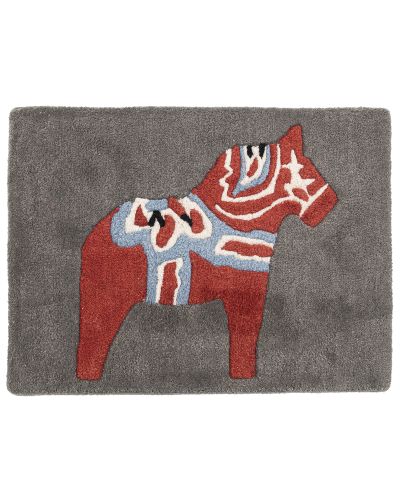 Dalahäst grå - dörrmatta