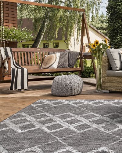 Athena Kilim grå - flatvävd matta