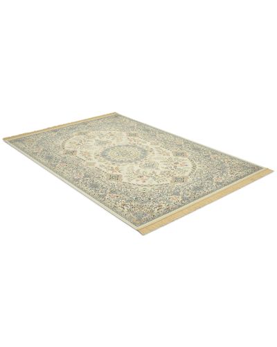 Medallion beige - konstsilkesmatta