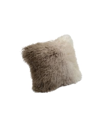 Shansi fårskinnskudde - degradé beige