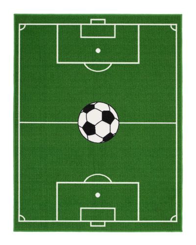 Fotbollsmatta grön - barnmatta