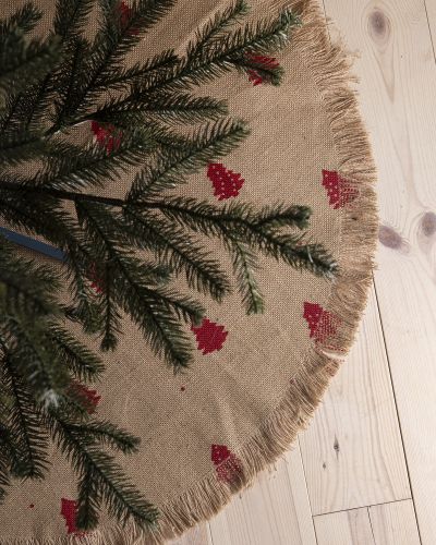 Gran röd - julgransmatta