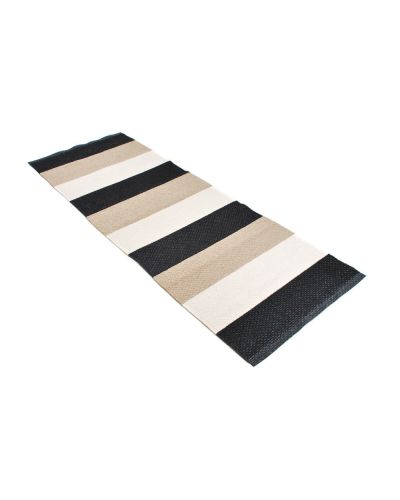 Klara Soft svart/beige - plast- och garnmatta
