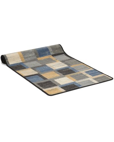 Kvadrat blå - gångmatta på metervara