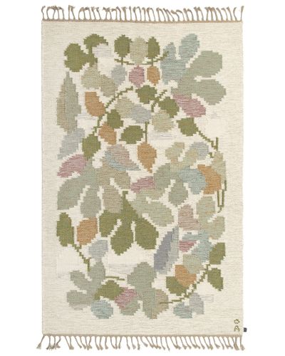Linné beige - Handvävd ullmatta