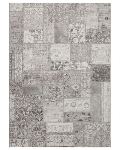 Patchwork silver - maskinvävd matta