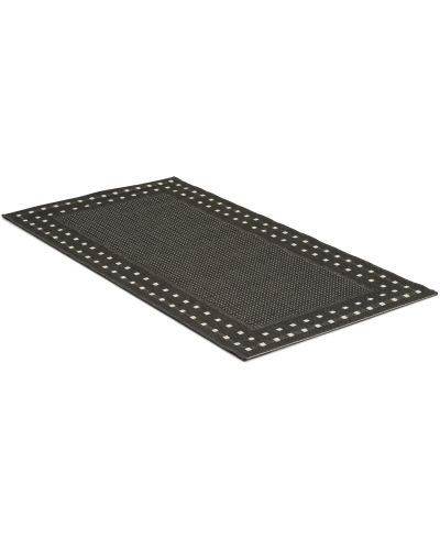 Rut svart - flatvävd matta