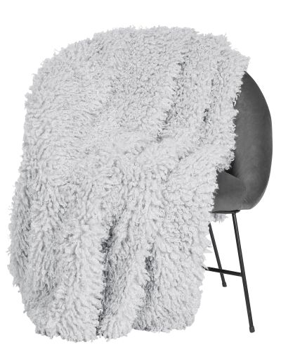 Wooly silver - konstgjord fårskinnspläd