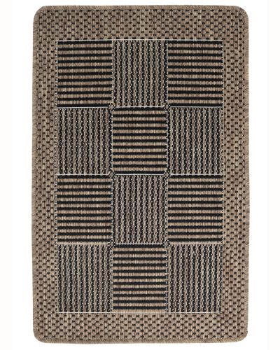 Brick brun - flatvävd matta med gummibaksida