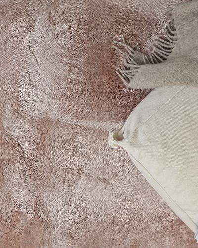 Cozy dusty pink - maskinvävd matta