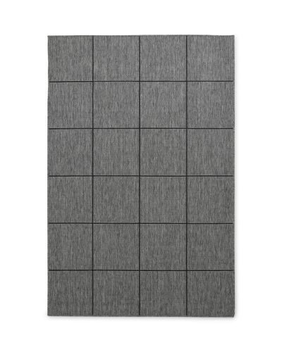 Madrid Square grå/svart - matta med gummibaksida