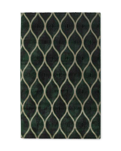 Diamond Bell grön - maskinvävd matta