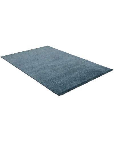 Drama handloom blue coral - handvävd matta med lugg