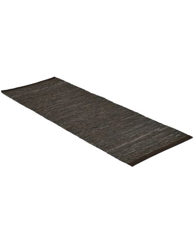 Leather rug choco - trasmatta