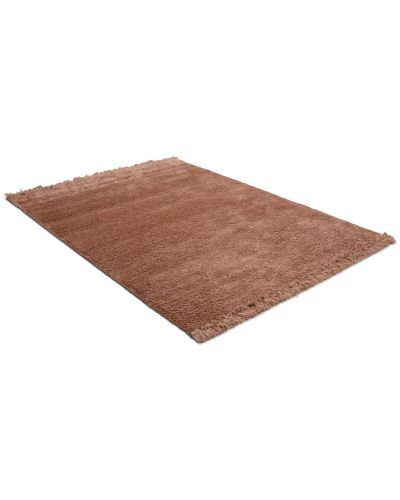 Kisho rose - handvävd matta med lugg