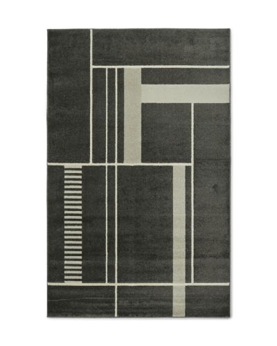 Florence Square svart - maskinvävd matta