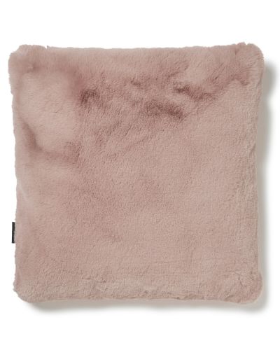 Fluffy rosa - kudde i fuskpäls
