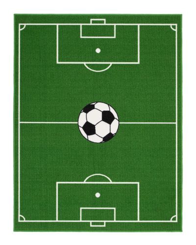Fotbollsmatta grön - barnmatta
