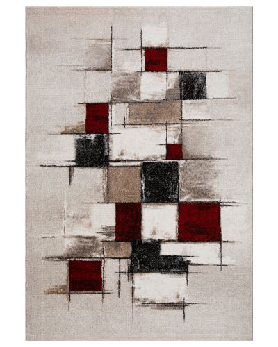 Kingston Abstrakt röd - maskinvävd matta