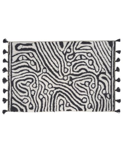 Maze svart/vit - badrumsmatta