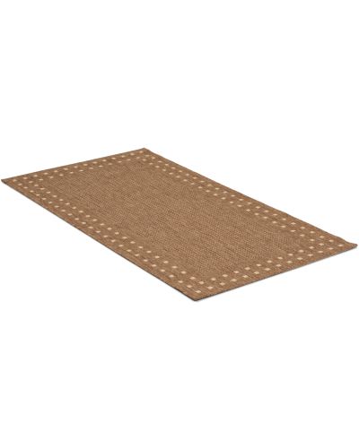 Rut brun - flatvävd matta
