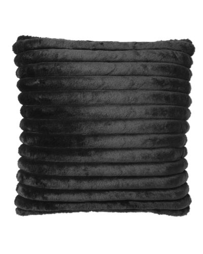 Stripy svart - kudde i konstmaterial