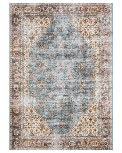 Tarfaya Oriental turkos - maskinvävd matta