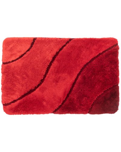 Wave rubinröd - badrumsmatta