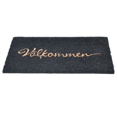 Välkommen kokosborst svart - dörrmatta
