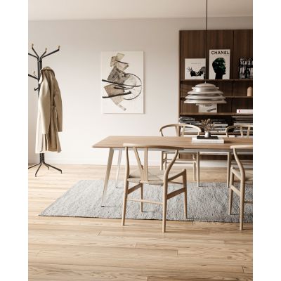 Cotton rug ljusgrå -  trasmatta