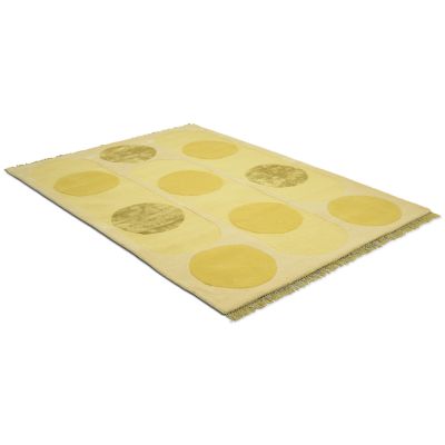 Puntino yellow - hundtuftad ull- och viskosmatta