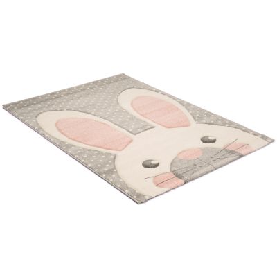 London rabbit grå - barnmatta