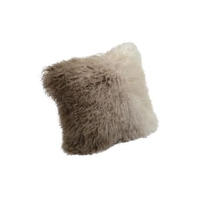 Shansi fårskinnskudde - degradé beige