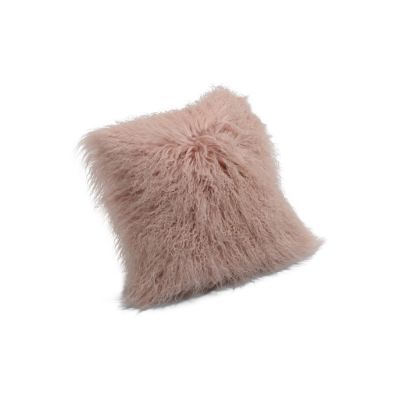 Shansi fårskinnskudde - dusty pink