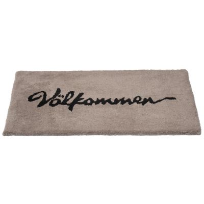 Välkommen grå - dörrmatta