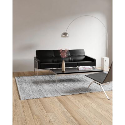Leather rug ljusgrå - trasmatt