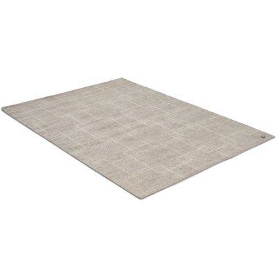 Opal grå - handvävd matta