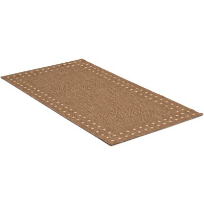 Rut brun - flatvävd matta