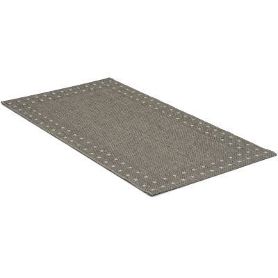 Rut mörkgrå - flatvävd matta