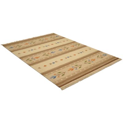 Mora beige - handvävd ullmatta
