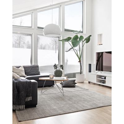 Spirit grey - handvävd ull- och viskosmatta
