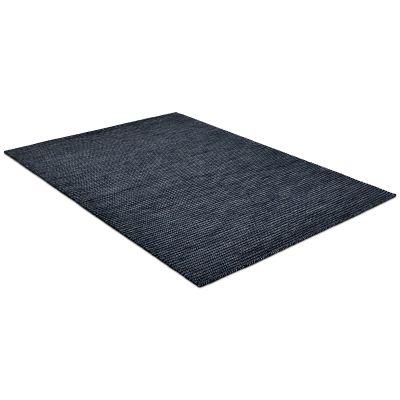 Pilas aqua/svart - handvävd ullmatta