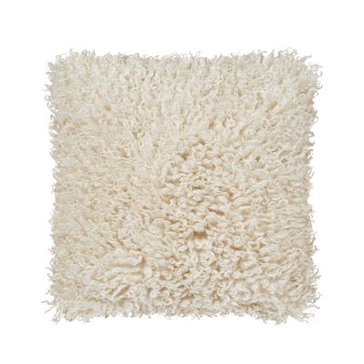 Wooly beige - konstgjord fårskinnskudde